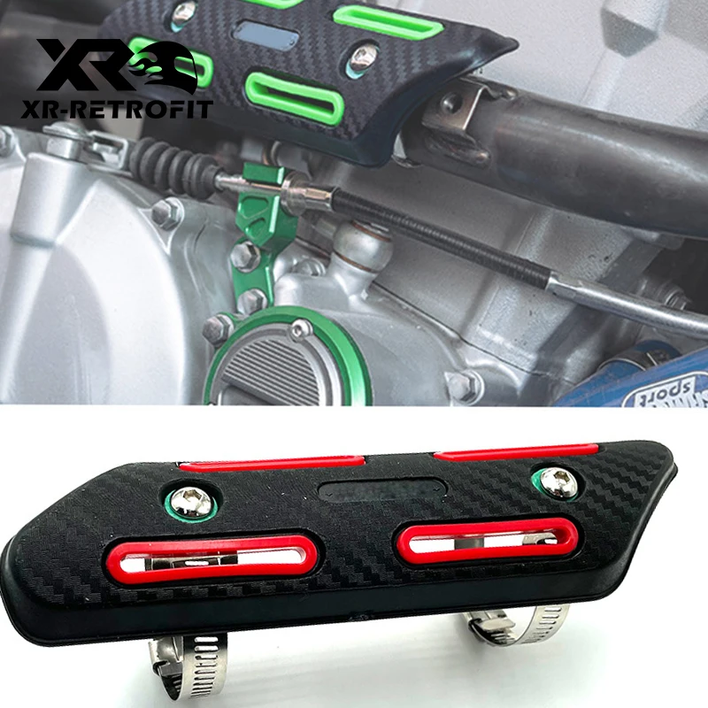 

Motorcycle Universal Exhaust Heat Shield Protector Anti-scalding Guard cover Exhaust Silencer Tube Pipe Heat Shield Protection