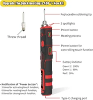 Cordless Soldering Iron 1800mAh Rechargeable Soldering Tool Professional Portable Welding Tool Electronic Soldering Kit - Image 4