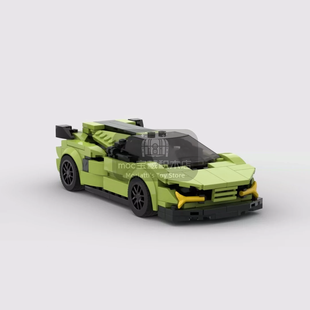Конструктор MOC Lambo SIAN FKP37 гоночный спортивный автомобиль скоростной Чемпион гонщик конструктор креативный Гараж Игрушки для мальчиков Подарки