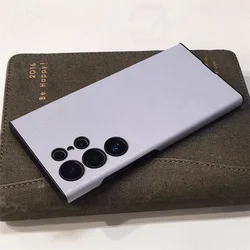 Luxury Business Ultra-Thin Leather Curved Case - Shockproof and All-Inclusive Design for Sam S23 Ultra (Grass Purple SP)