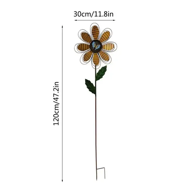 Szélfutók Kültéri Fém Nagy Szélű Fonók Kerti Csapok Téttel 360 Fokos Forgó Szél - Image 6