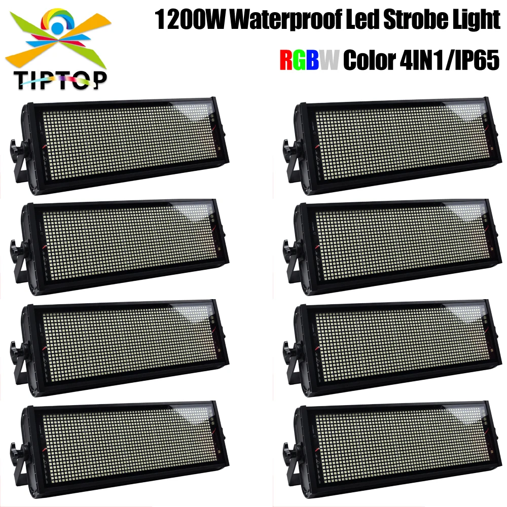 

TIPTOP комплект из 8 шт. тряпок 1200W RGBW 4IN1 наружный сценический DMX светодиодный мерцающий светильник сценический светильник s вечерние DJ диско бар лампа стробоскопа Par Светильник