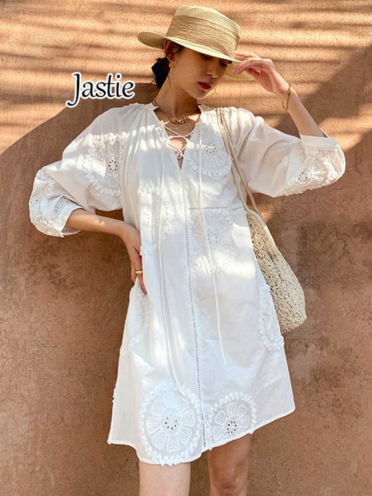 jastie-vestido-feminino-branco-bordado-frances-vestido-boho-para-ferias-comprimento-do-joelho-manga-comprida-roupa-de-primavera-e-verao-gola-v-2021