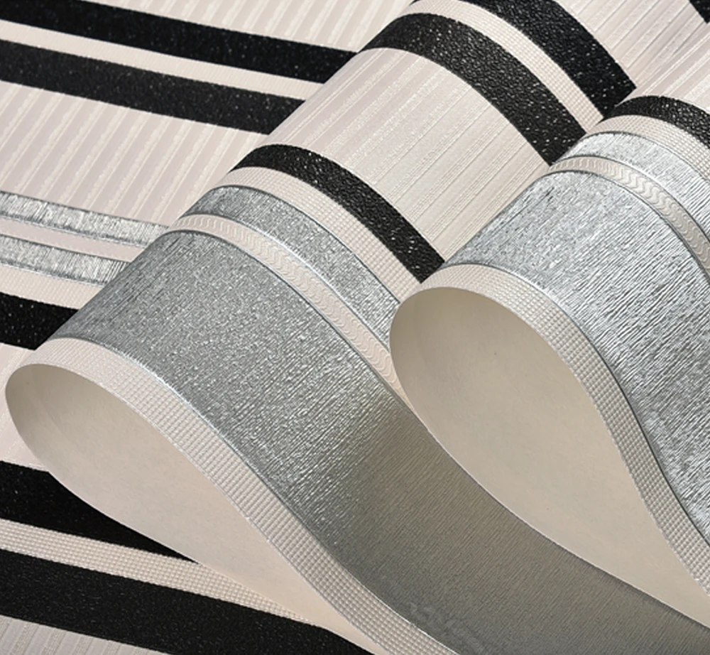 

Modern Nordic Luxury Vertical Striped Wallpaper Roll Bedroom Living Room Dining Room Home Decor PVC Waterproof Wall Paper 3D