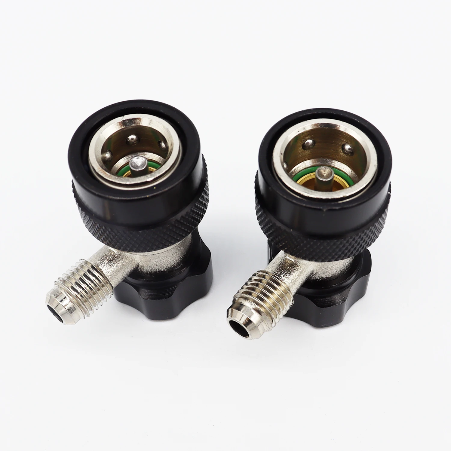 R134A NEUE A/C AC Kompressor R-134A Manuelle Schnell Koppler Adapter Klimaanlage 1/4 SAE Anschlüsse Zubehör – Detail 2