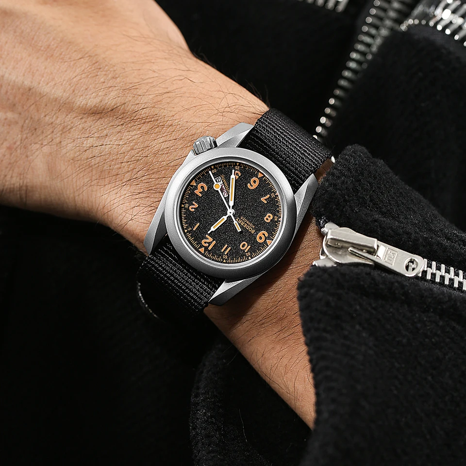 BODERRY Orologio Uomo Automatico Quadrato In Titanio - Riserva 72 Ore, Impermeabile 10 ATM, Swiss Luminova - 3