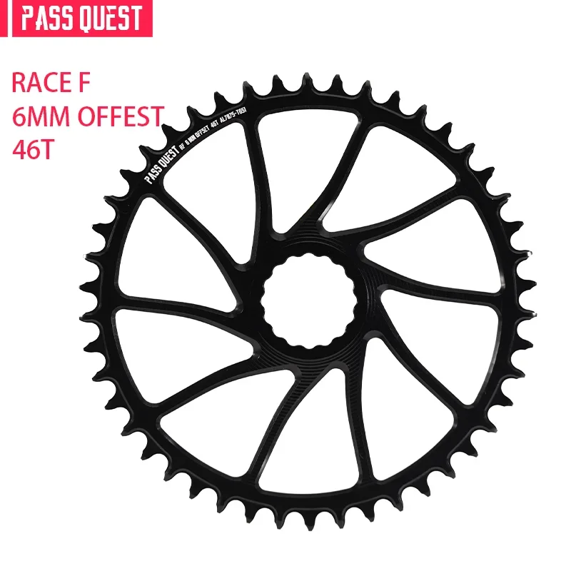 

PASS QUEST Narrow Wide Chainrings For RACEFACE rf next sl Sixc Atlas series direct mount chainrings Offset 6mm black