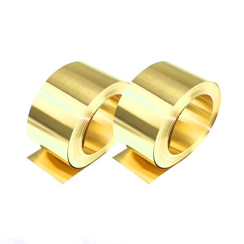 1pcs Brass Plate Brass Skin Sheet Foil Sheet Metal Length 100~1000mm Thickness 0.01-0.3mm Width 10-200mm Strip