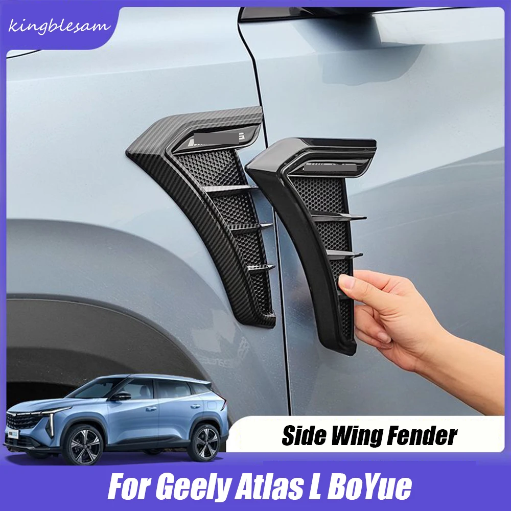 

For Geely Atlas L BoYue L 2023 2024 Accessories Look Carbon Car Side Wing Fender Door Emblem Badge Anti Scratch Stickers Trim