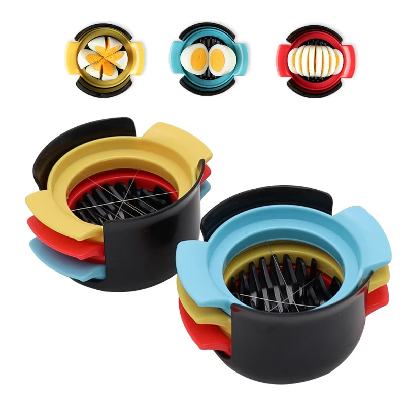 Egg Slicer Cutter 3 In 1 Stainless Steel Multifunctional Kitchen Gadget Ham Slicing Accessorie