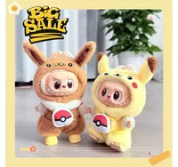 Labubu Clothes Pokemon Pikachu Set Role-playing Costume, Animated Characters, Labubu Accessories (No Dolls) 1