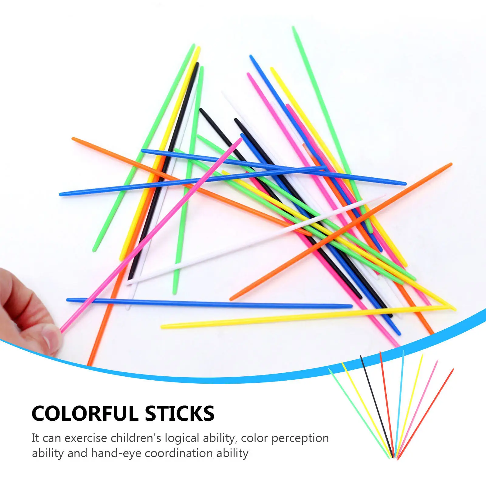 120개의 다채로운 픽킹 스틱 고품질 내구성 친환경 교육용 계산 도구 부모-자녀 상호작용 게임 세트