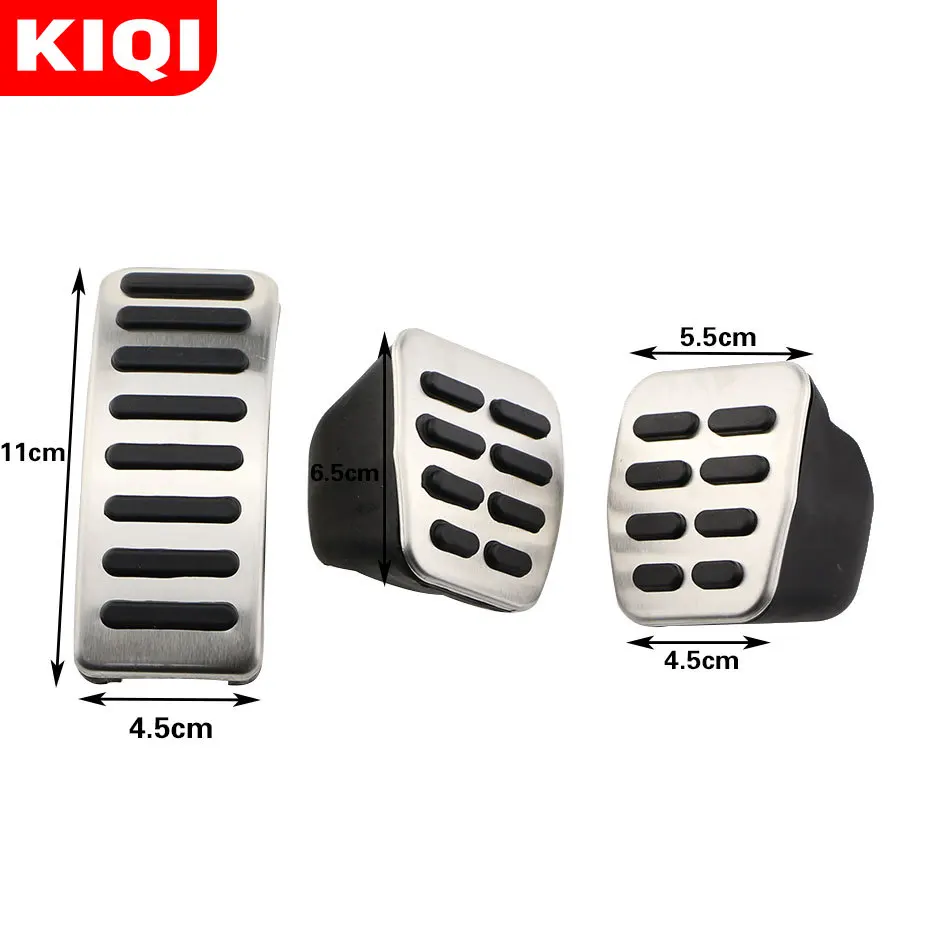 Stainless Steel Pedal Cover Stainless Steel Car Gas Brake Pedals for Seat Skoda VW