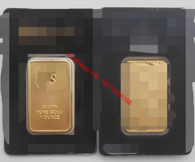 

Sealed Packaging 100 gram 24K Gold Plated Bar Replica Original Copy swan Bullion Ingot Different Serial Numbers (Non-magnetic)