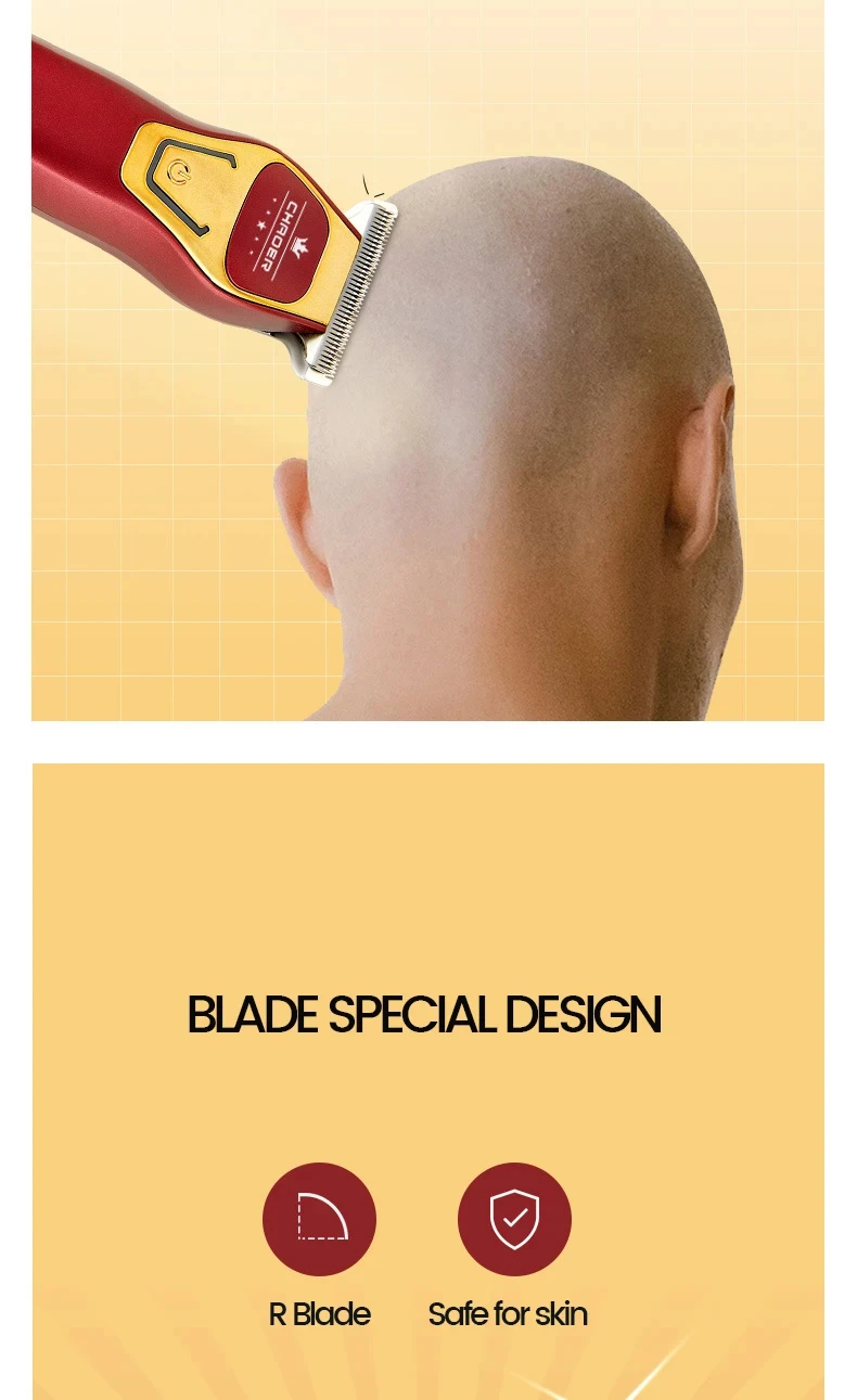 Mini Portable Electric Hair Trimmer - Rechargeable Bald Head Clipper