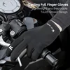 WEST BIKING Spring Autumn Full Finger Cycling Gloves Touch Screen Road Bike Breathable Gloves Men Black Anti-Slip Driving Gloves 2