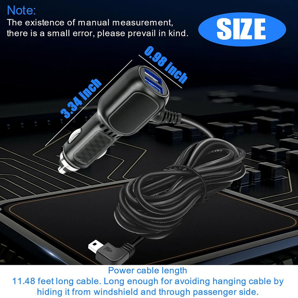 Cavo Di Alimentazione USB Per Dashcam E Fotocamere DVR (1.2 Metri) - Fite ON