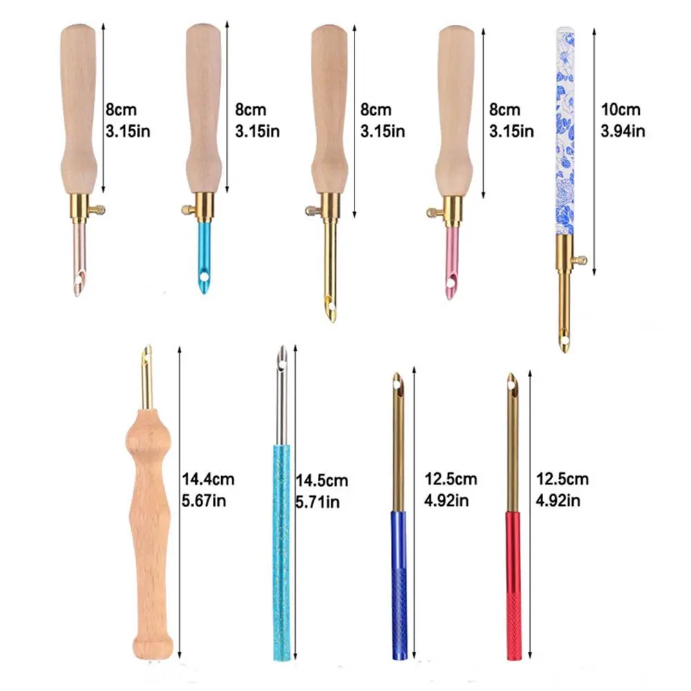 Adjustable Embroidery Punch Needle Kit Stitching Tool Set Magic Embroidery  Needle Pen Weaving Tool Knitting Sewing Tools for DIY