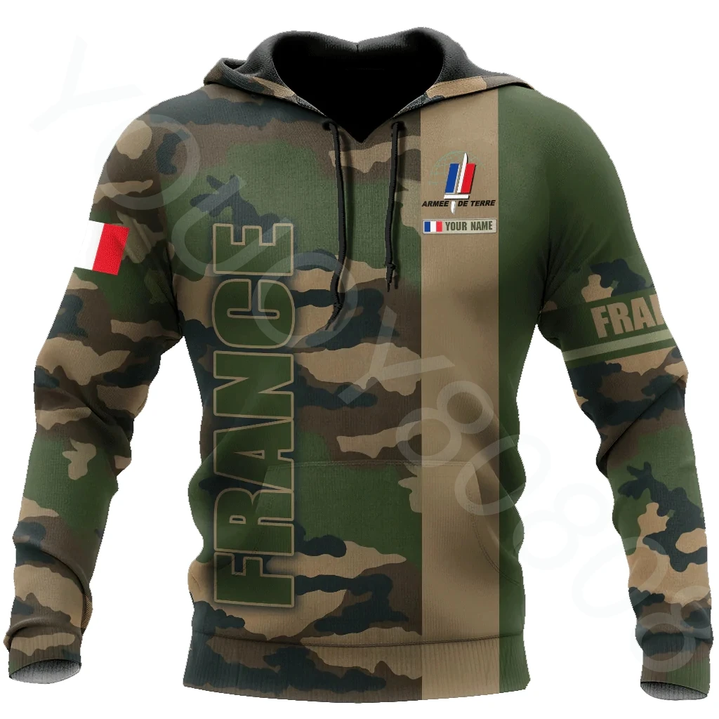 

New Summer Crew Neck Summer T-Shirts Harajuku 3D Printing T-Shirts Personalized Name French Veterans Shirts