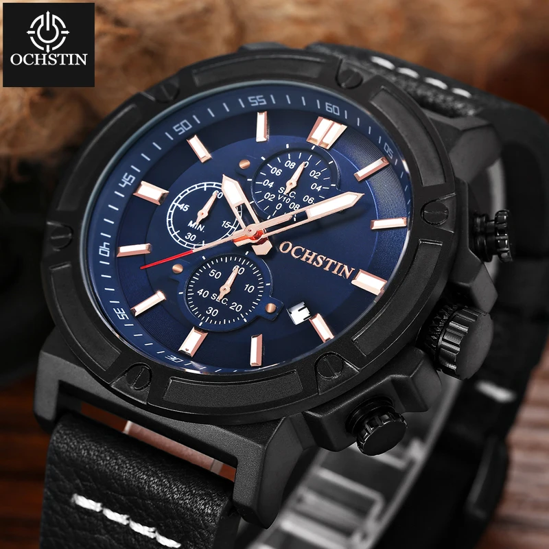 OCHSTIN 2024 hot models creative nylon series when sports fun men's quartz watch multifunction quartz movement watch