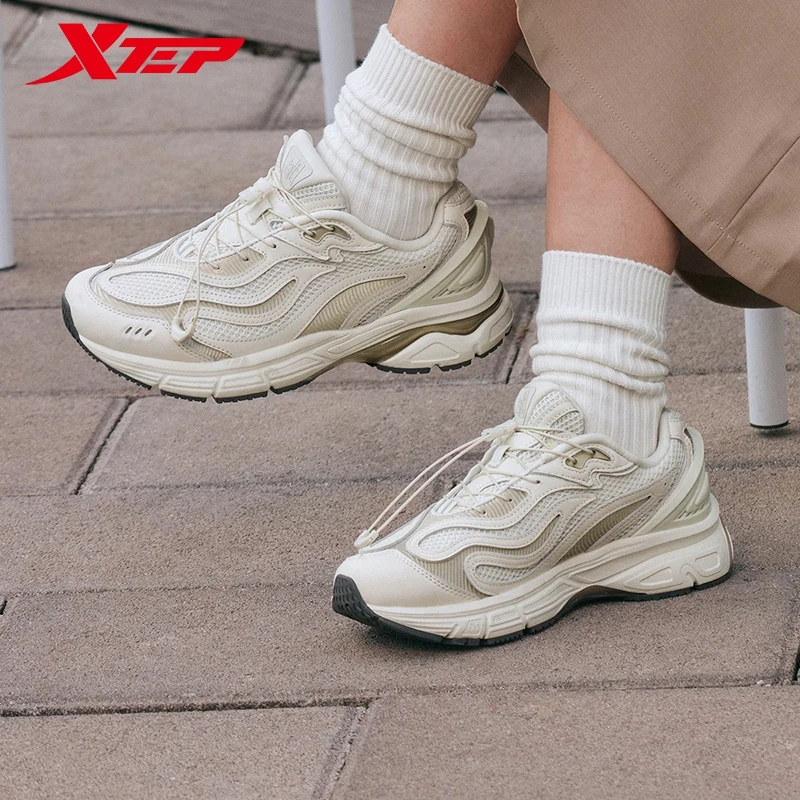 Xtep Volcano RETRO Casual Shoes For Women Spring Stability Sports Shoes Vintage Non-Slip Comfortable Sneakers 975118320056