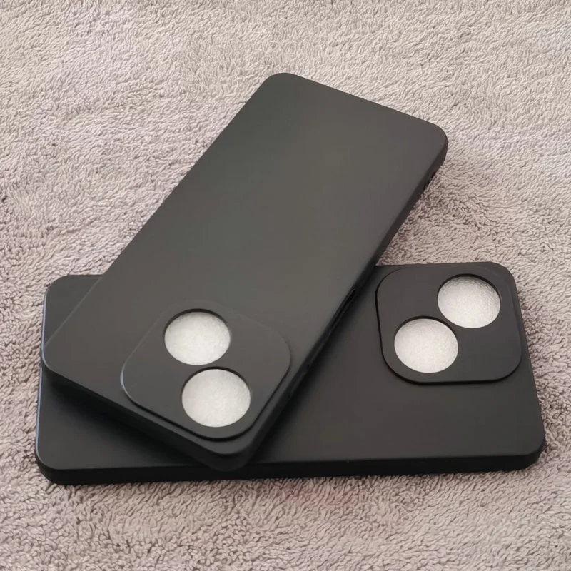 Sleek Matte Black Soft TPU Silicone Phone Case - Slim Back Cover