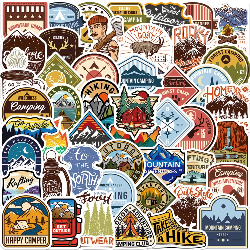 Hiking Scrapbook Stickers