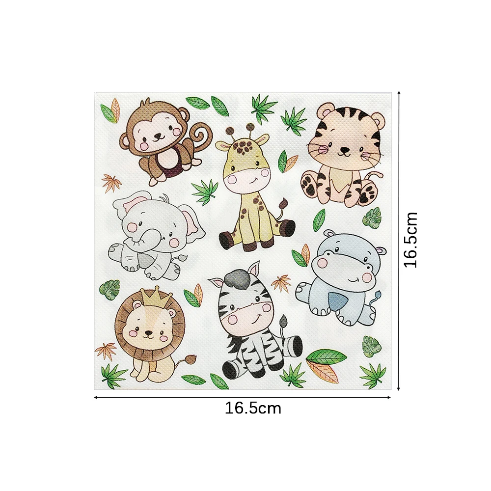 Dschungel-Party Einweg-Geschirr-Set Wild One Safari Tier Pappteller Becher für Geburtstagsfeier Dekoration Babyparty – Detail 9