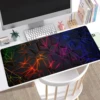 Cool Geometric Light Mouse Pad Desk Pad Extended Mouse Mat Large Big Computer Keyboard Desk Mat Desk Pad with Non-Slip Base and 6