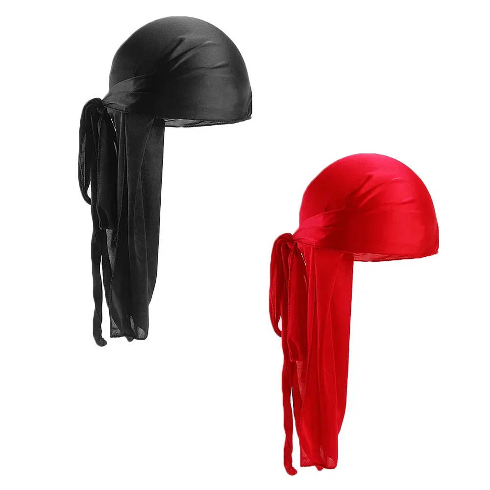 2-Pack Durag Pirate Hat - Soft, Fragrance-Free, 360 Waves, Extra Long Tail for Maximum Comfort and Style 4