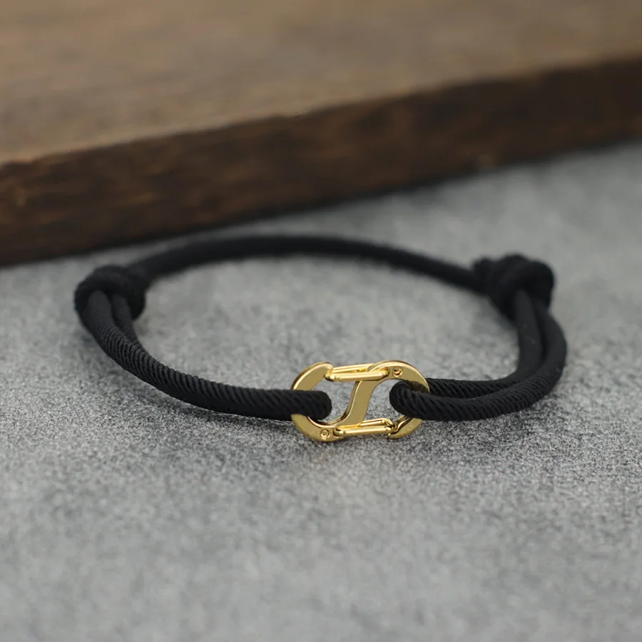 Noter 6 Farben Seil Armband Männer Frauen 3 mm dünne Schnur Edelstahl Verbindungsschnalle Vielseitiges Zubehör Cooles Armband – Detail 8