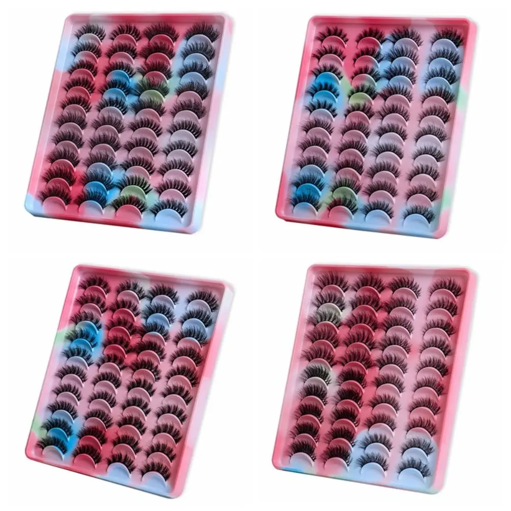 

Ресницы искусственные объемные из норки, пушистые Многослойные искусственные для наращивания, 20 пар, ручная работа