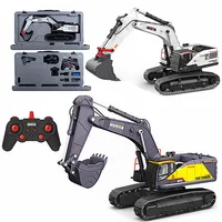 22 Channel Joint Metal Rc Excavator 1/14 Electric Heavy Duty Remote Control Excavator Adult Toy Car Gift Huina 1594/1592 1