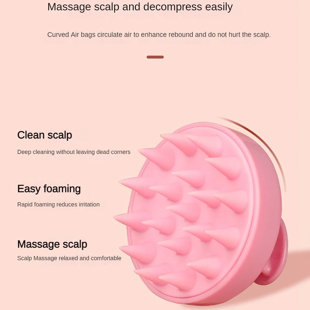 Silicone Massage Comb  Clean The Scalp Thoroughly Scalp Massage Easy Foaming Head Massage Brush Shampoo Brush Bath Comb 4