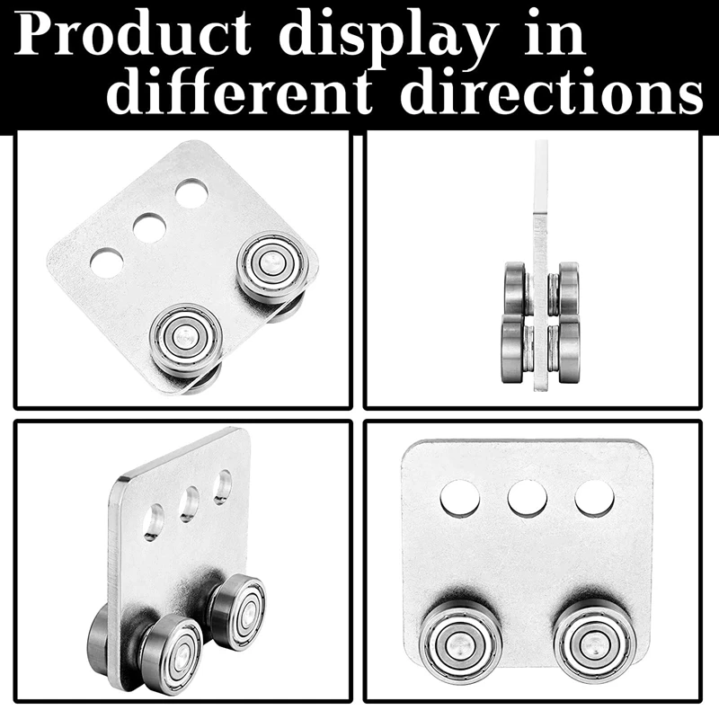 4 Pcs 4 Wheel Trolley Assembly Roller Trolley Stable Welded Channel Roller For 1-5/8Inch Wide Strut Channel