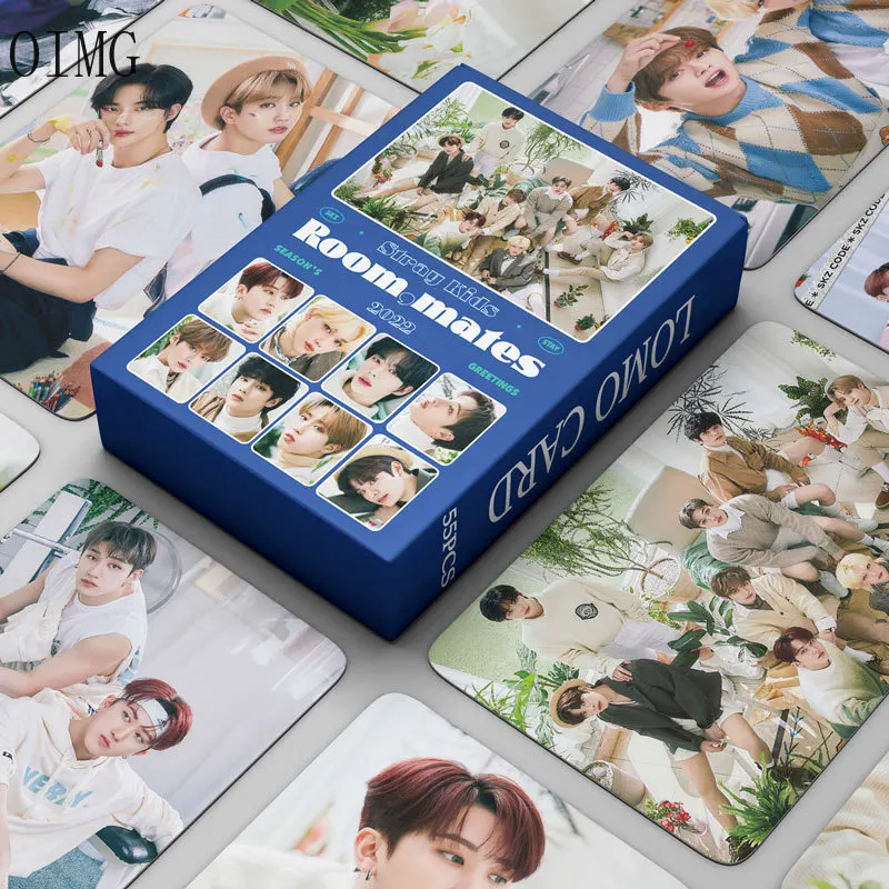 55 шт./компл. Kpop альбом Stray Kids Lomo Card 2022 сезонные приветствия Детские фотокарты