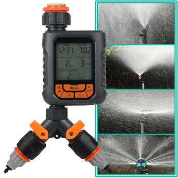 Garden Automatic Watering Timer Digital Display Controller Solenoid Valve Hose Faucet Sprinkler System Irrigation for Greenhouse 1