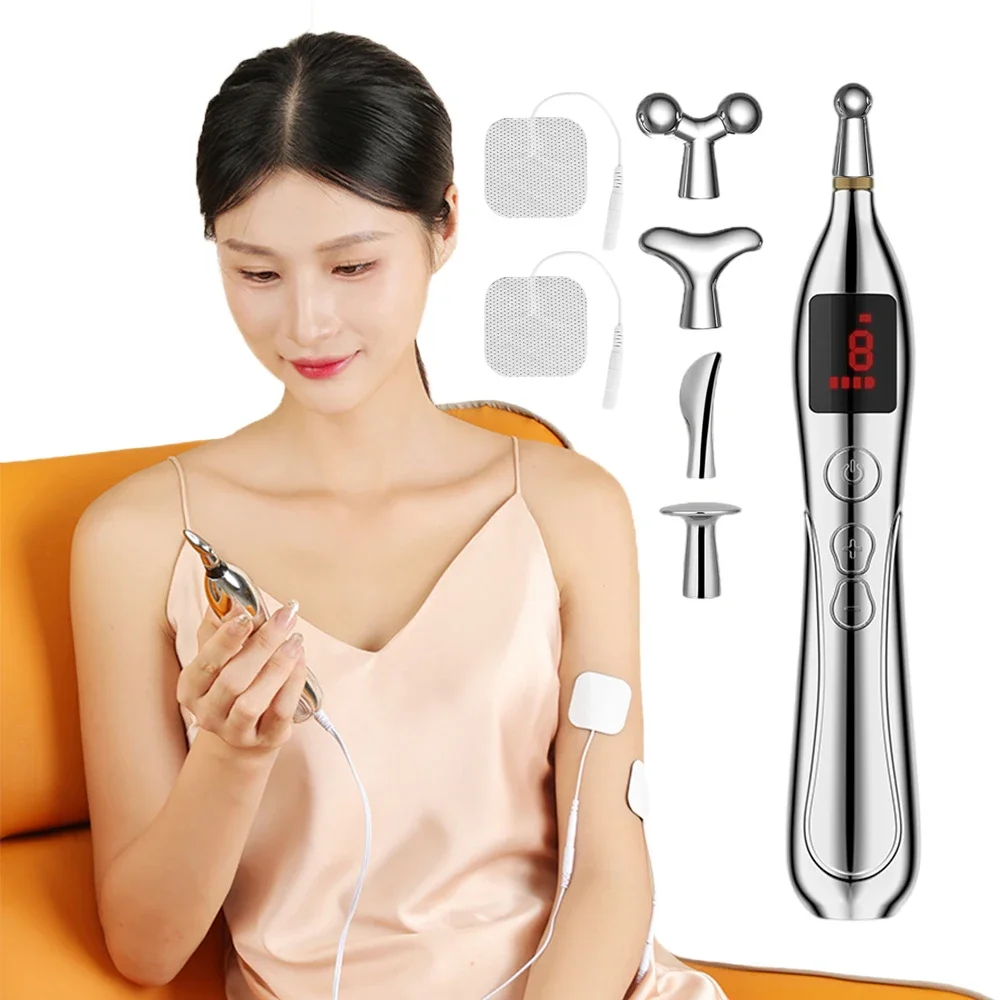 

Electric Acupuncture Pen Tens Electroestimulador Point Massage Back Pain Relief Laser Therapy Meridian Energy Face Body Massager