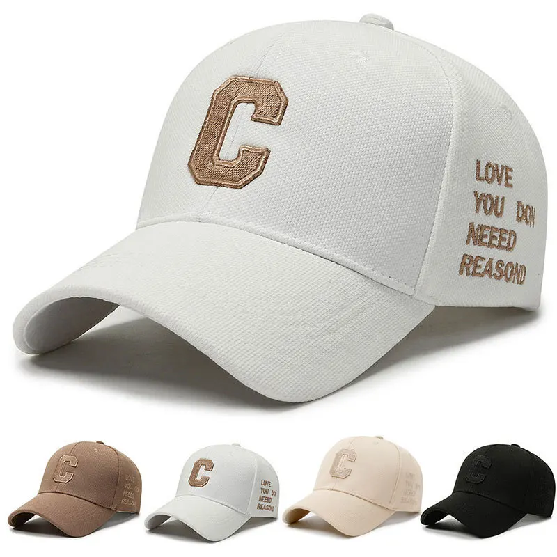 

2023 Luxury Brand White Gold Baseball Caps For Men Cotton 3D Letter Women Hat Summer Snapback Trucker Cap Casquette Homme Gorra