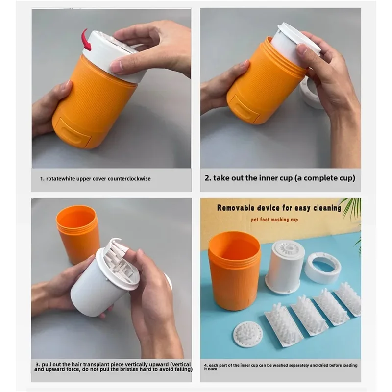 Foot Wash Cup Dog Going Out To Clean Beauty Foot Wash Magic Intelligent Automatic Foot Wash Bath Cup Tool - PeticaDeals
