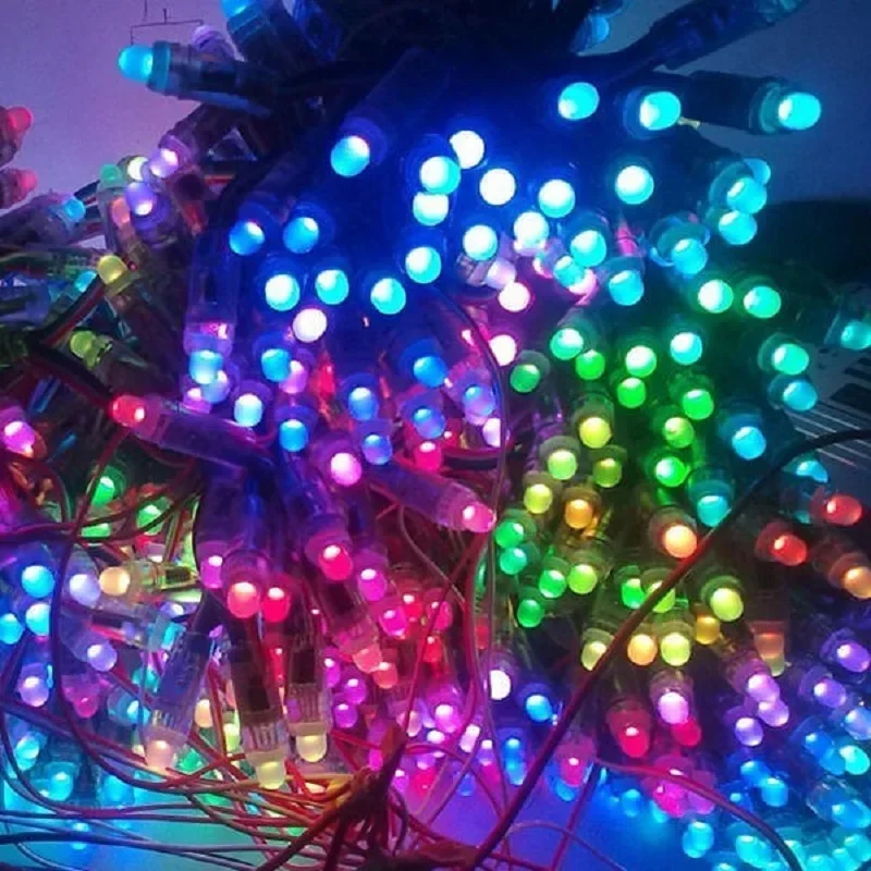 50 개/몫 5V 12mm WS2811 IC RGB 디지털 풀 컬러 Led 픽셀 모듈 문자열 조명 IP67 휴일 크리스마스 축제 조명