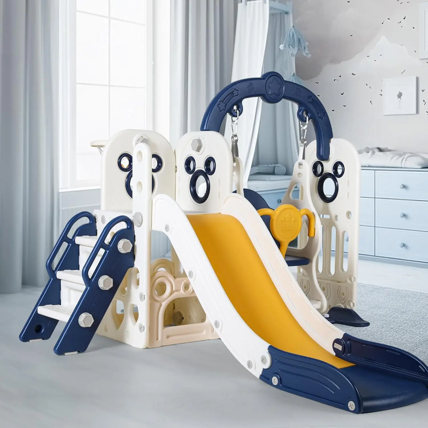 6-in-1 Toddler Slide & Swing Playset 1