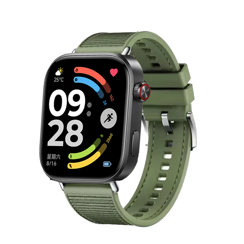 Braided Nylon & Silicone Sport Strap