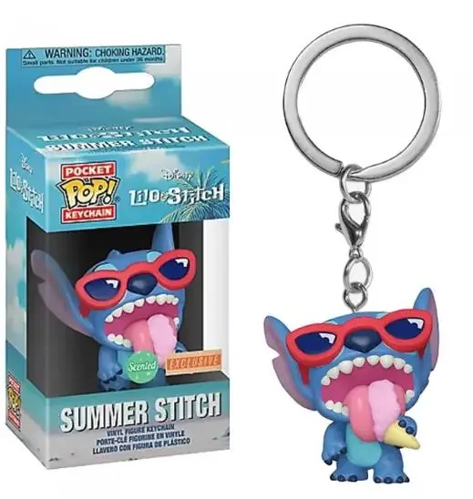 thumbnail image 5 of FUNKO Movie TV Pocket Pop Summer STITCH Llavero de vinilo Figura de acción perfumada TIKI STITCH Colgantes Llavero Juguetes, 5 of 5