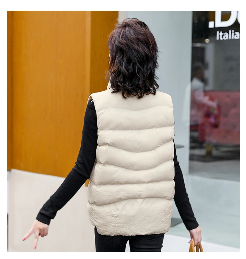 Collar down cotton vest women 2021 autumn winter new South Korea loose warm thickened fashion coat vest women woolrich parka