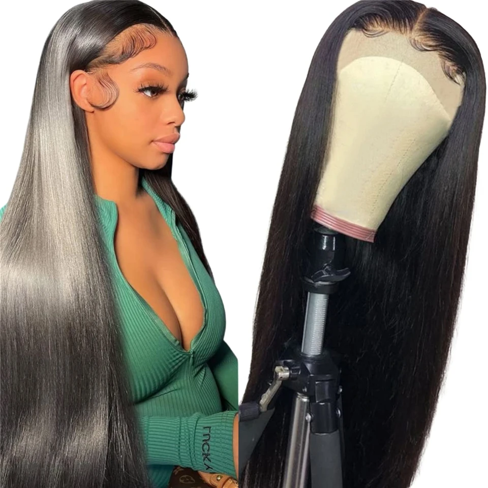 

FABHAIR Straight Lace Front Wigs Human Hair 180% Density 13x4 HD Lace Front Wigs for Black Women Brazilian Straight Lace Frontal
