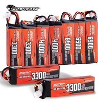 SUNPADOW 2S 3S 4S Lipo Battery for 3300mAh 4000mAh 6500 7.4V14.8V 130C TRX RC Buggy Truggy Vehicle Car Tank Monster Truck Hobby 1