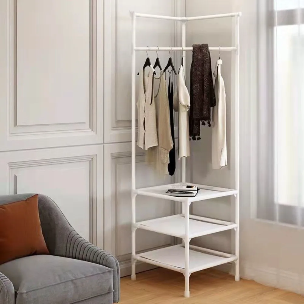 Sturdy Multi-Layer Corner Clothes Rack Anti-toppling Metal Clothes ...