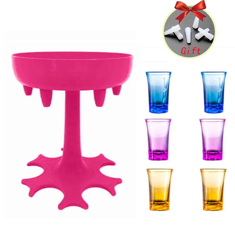 Elegant 6-Shot Liquor Dispenser & Holder for Parties and Gatherings