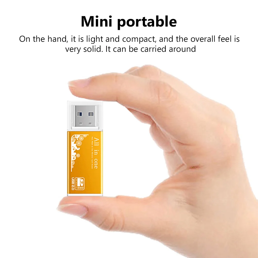 4 In 1 USB 2.0 SD Memory Card Adapter For Micro SD Card TF MS SDHC MMC M2 MS Duo Pro Laptop Desktop Pc card reader sd card reader